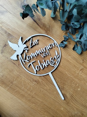 https://woelkchen.nrw/Shop/Taufe-Kommunion-Konfirmation/artikel_Cake-Topper-Kommunion-mit-Vogel_85.html